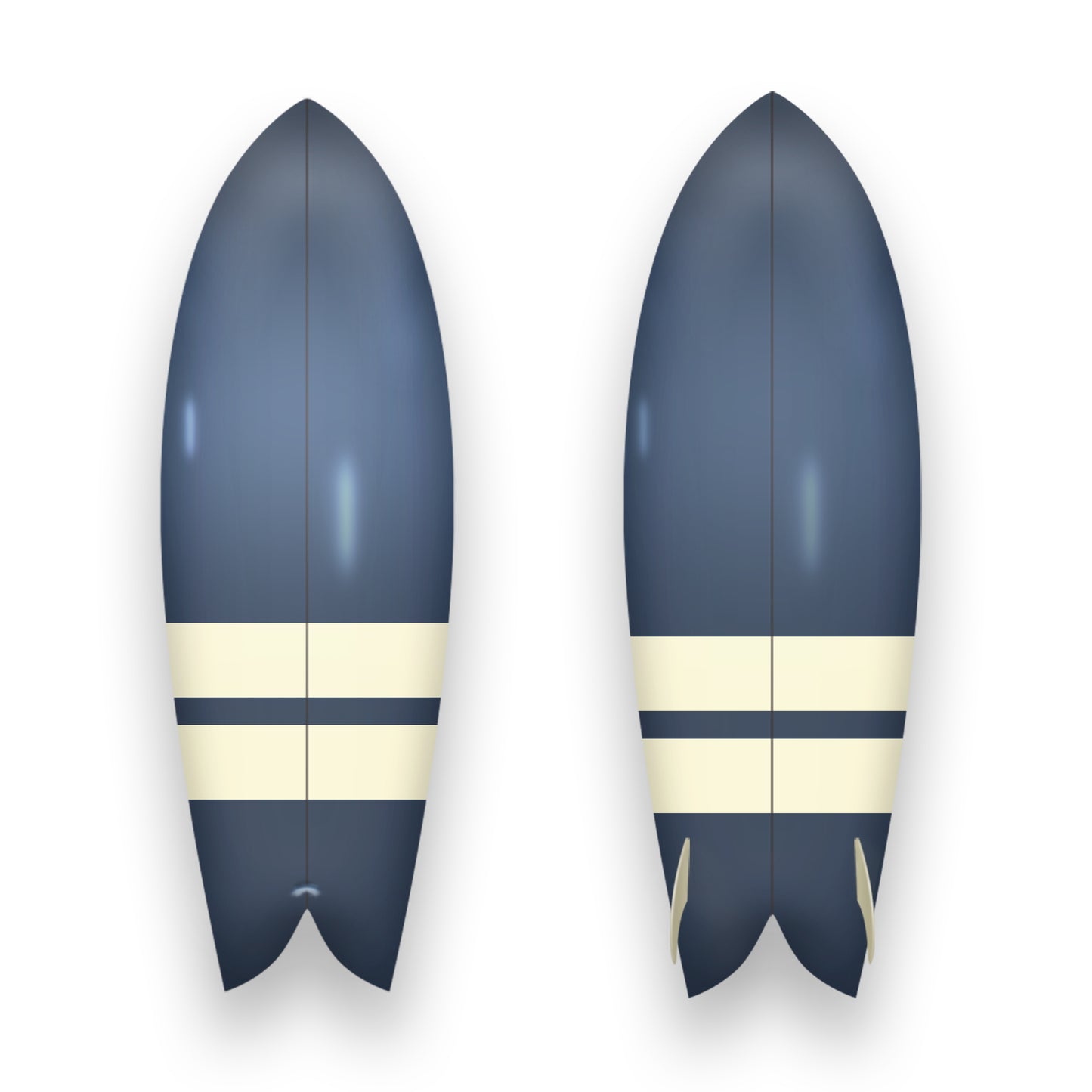 Custom Surfboard | Navy Stripe